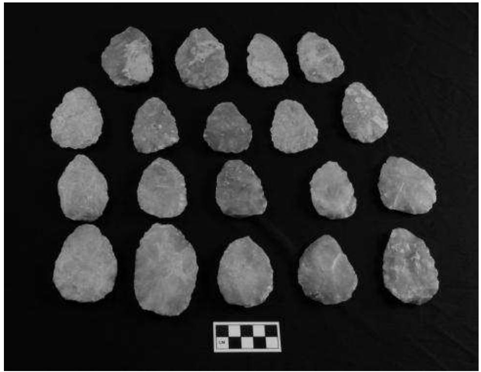 FIGURE 2. The Chautauqua biface cache. University of Colorado Museum of Natural History (UCM 03753). 