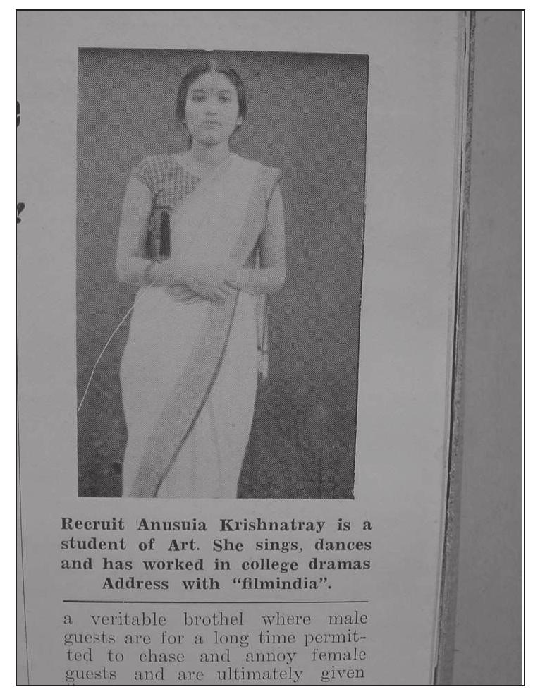 Image 10. A new phenomenon begins in filmindia magazine—recruitment advertisements for women. filmindia 1946. 