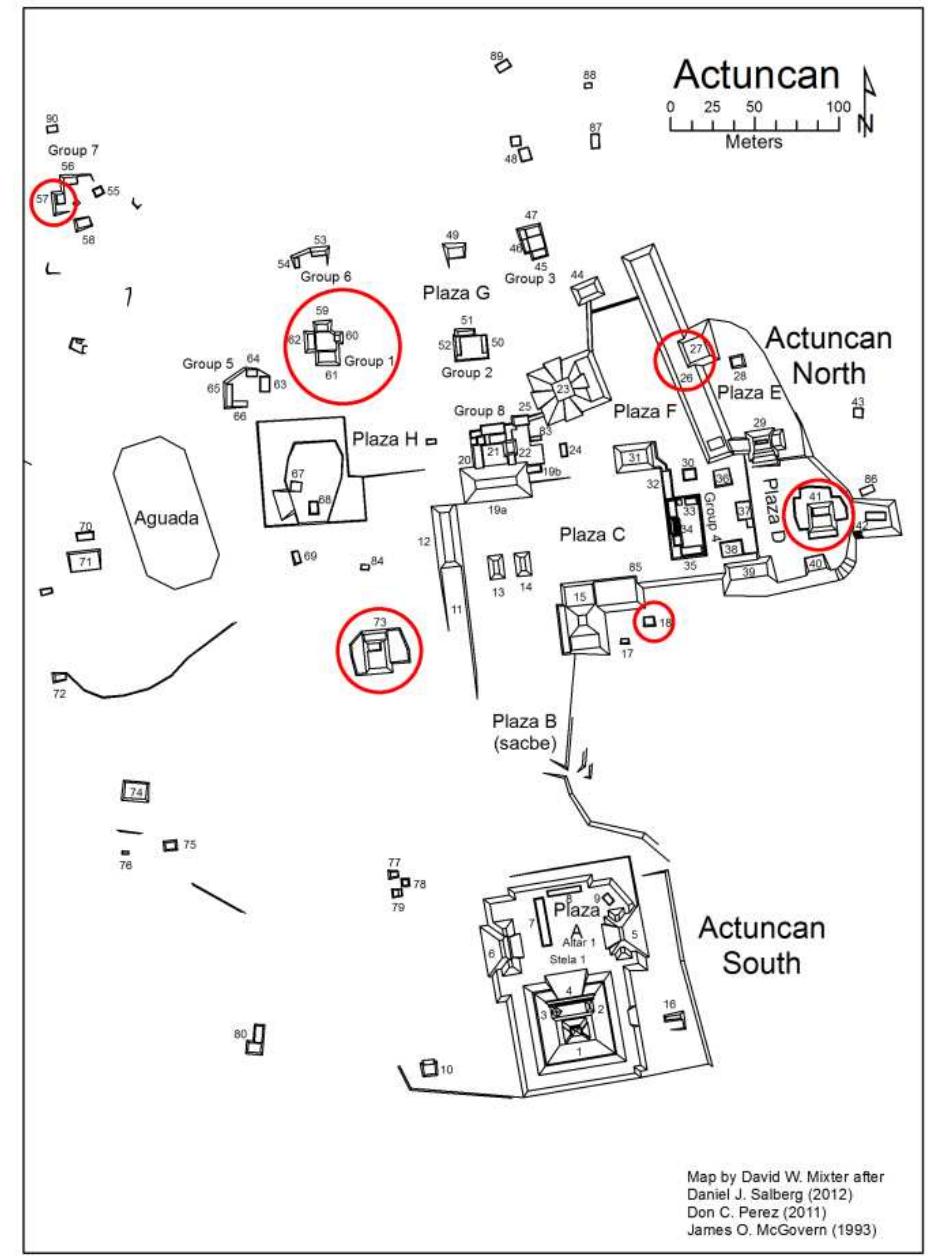 Figure 1. Site map of Actuncan. 
