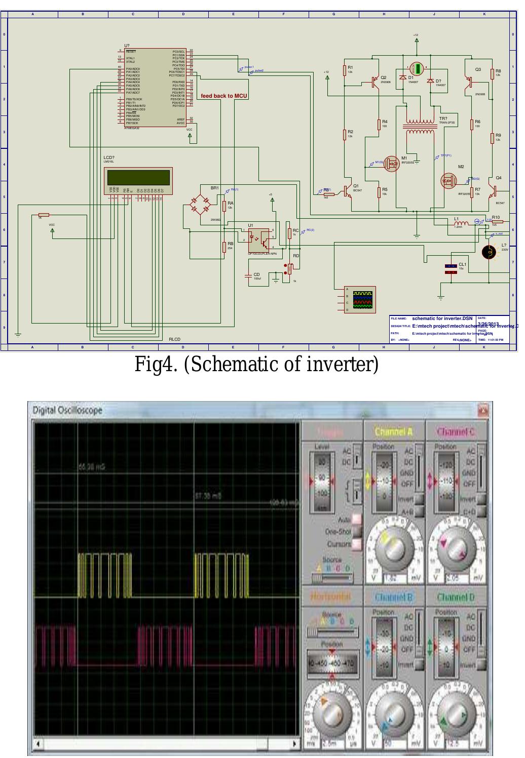 Figure 5 - Proteus Based Simulation of PV Inverter for Rural