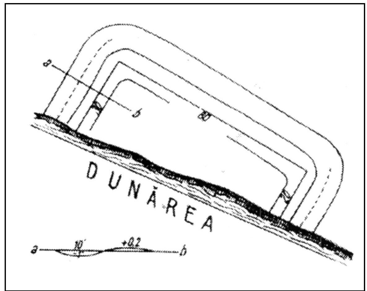 Fig. 7. The fort in ,,Castravita” locality (modern Romania) according to Pamfil Polonic (Gherghe, P. / Ridiche, F. 2006: 150) 