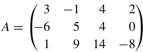 We typically denote a matrix by a capital roman letter like