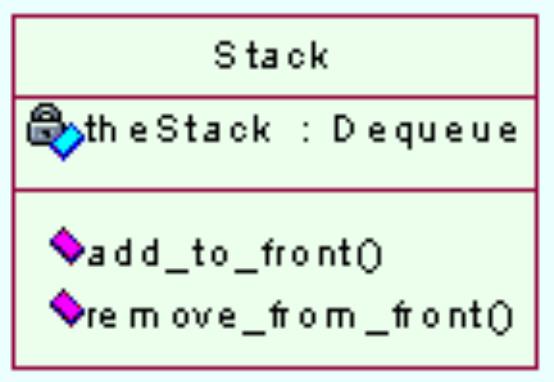 - the stack class reusing the dequeue efficiently