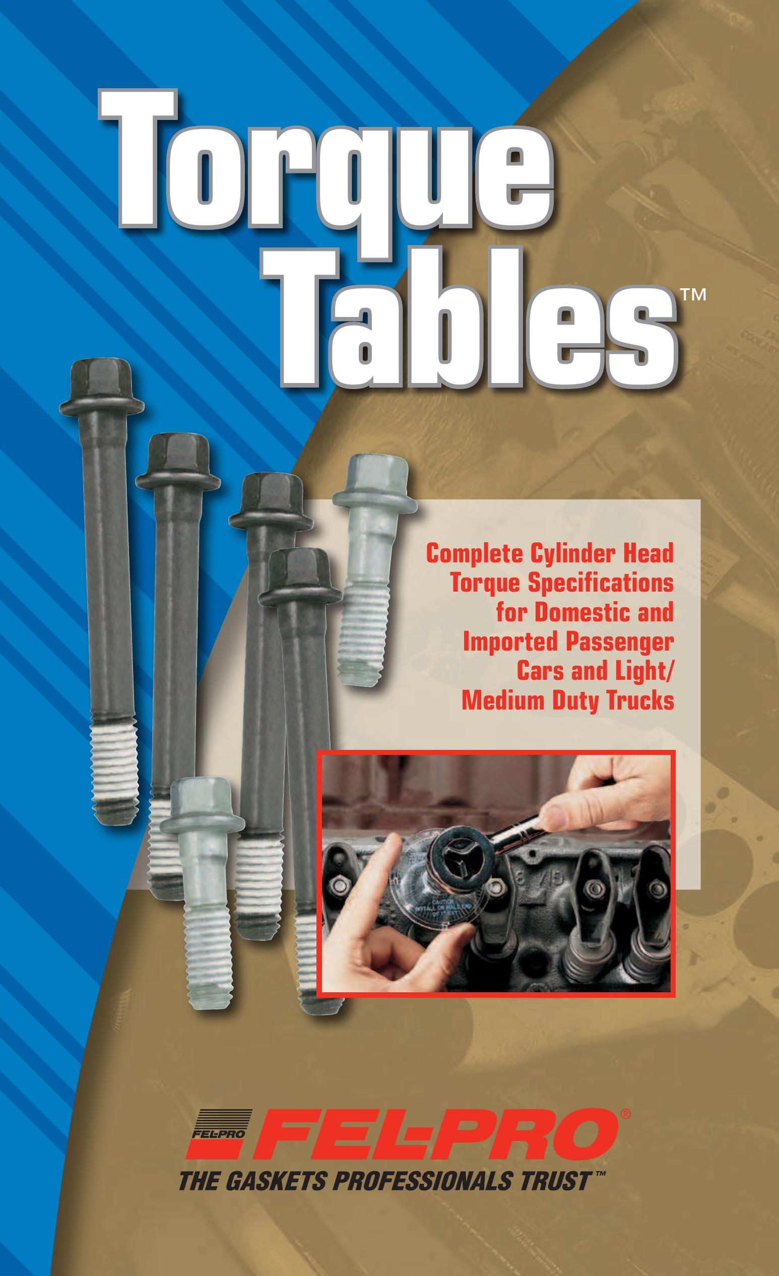 PDF) Complete Cylinder Head Torque Specifications for