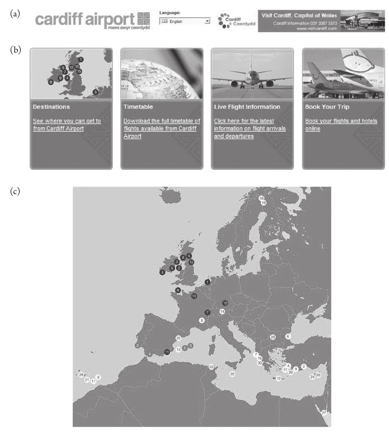 Og eae route map, cardiff airport website