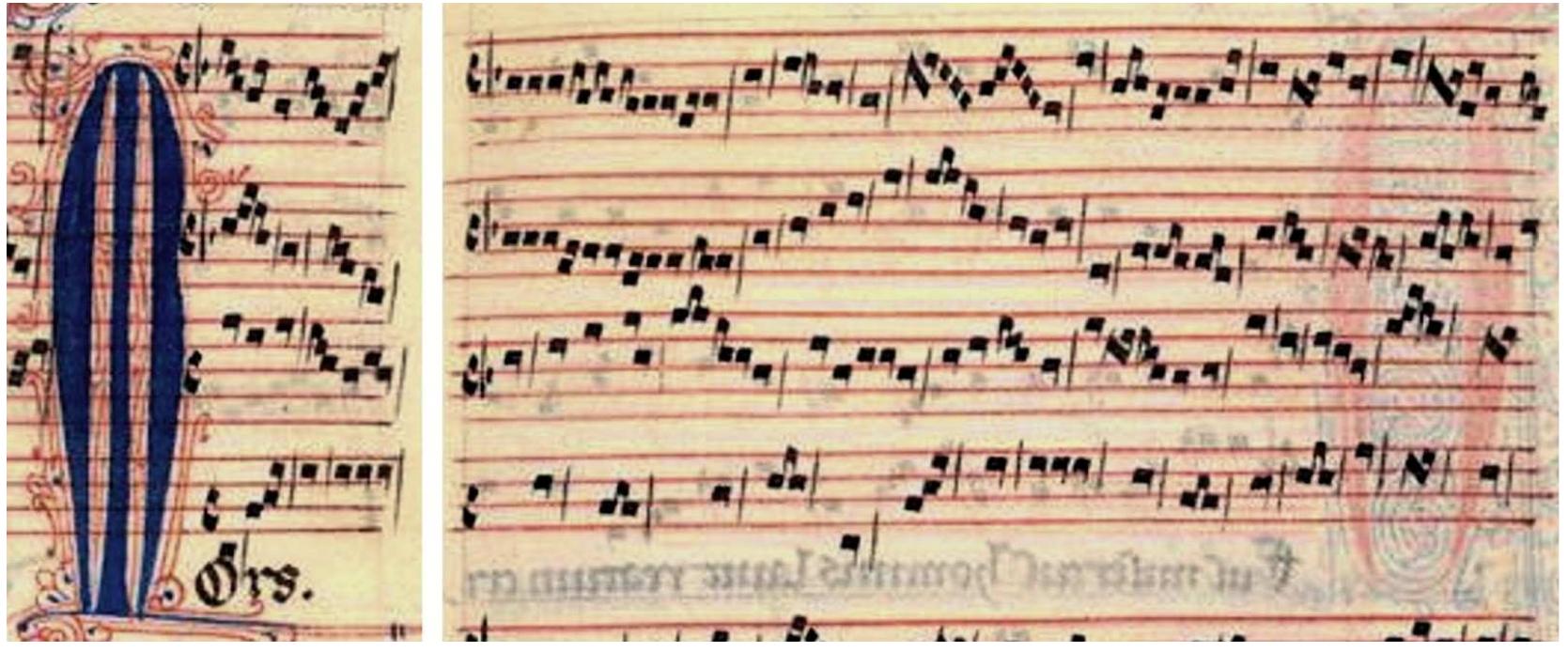 The reading is instant if we consider the ligaturae as the support unit for an isochronous beating (a 