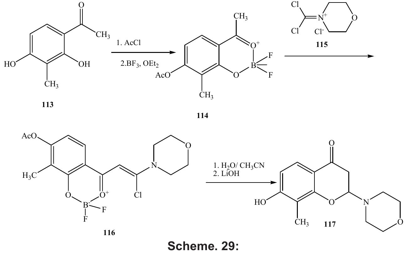 Morris et al.°° accomplished the preparation of chromone