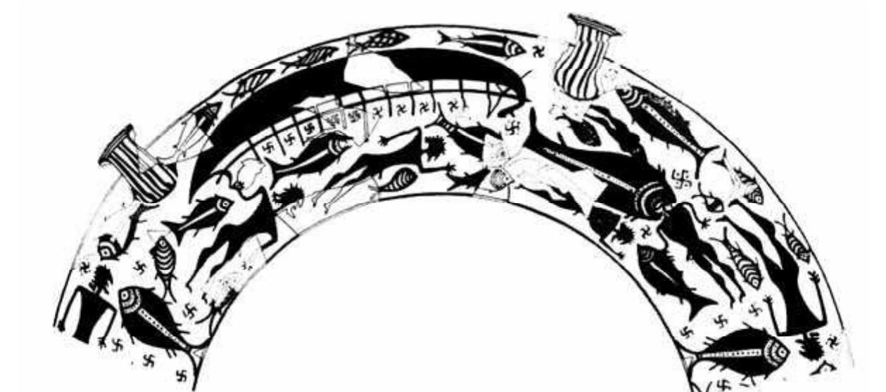 Fig. 8. Late geometric krater from Pithekussai (Langdon 2008, fig. 0.6). 