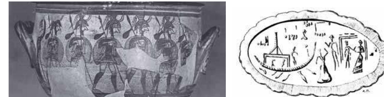 Fig. 10. Signet ring from the “Treasure of Tyrins”.  Fig. 9. LH IIIC Krater from Mycenae. 