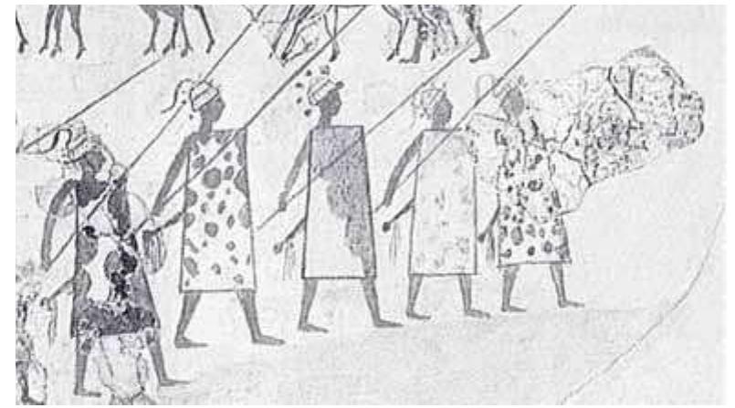 Fig. 33. Thera, West House, Miniature Frieze, North Wall. 