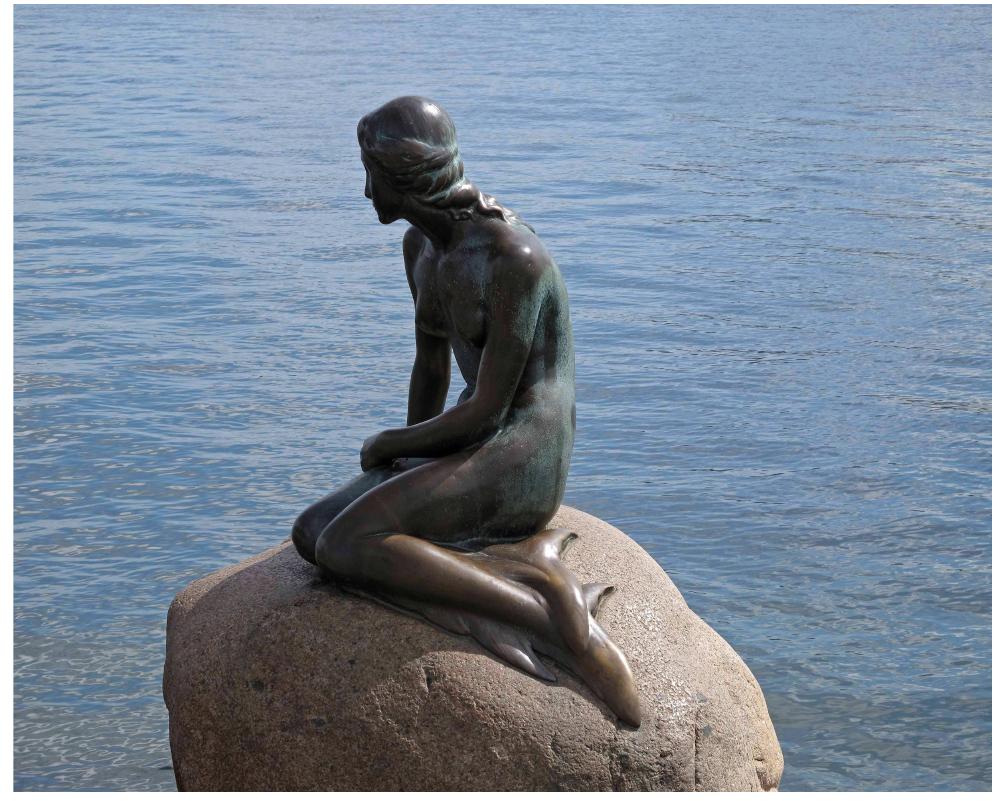 Edvard eriksen, den lille havfrue, 1913. statue in, image size:1005x801