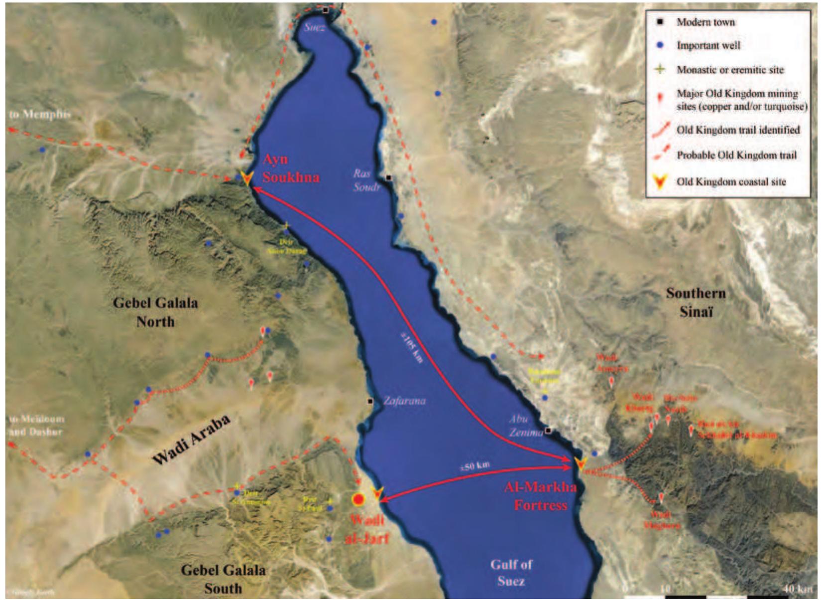 Capi Map Figure 19 - from Wadi al-Jarf - The Harbor of Khufu on the