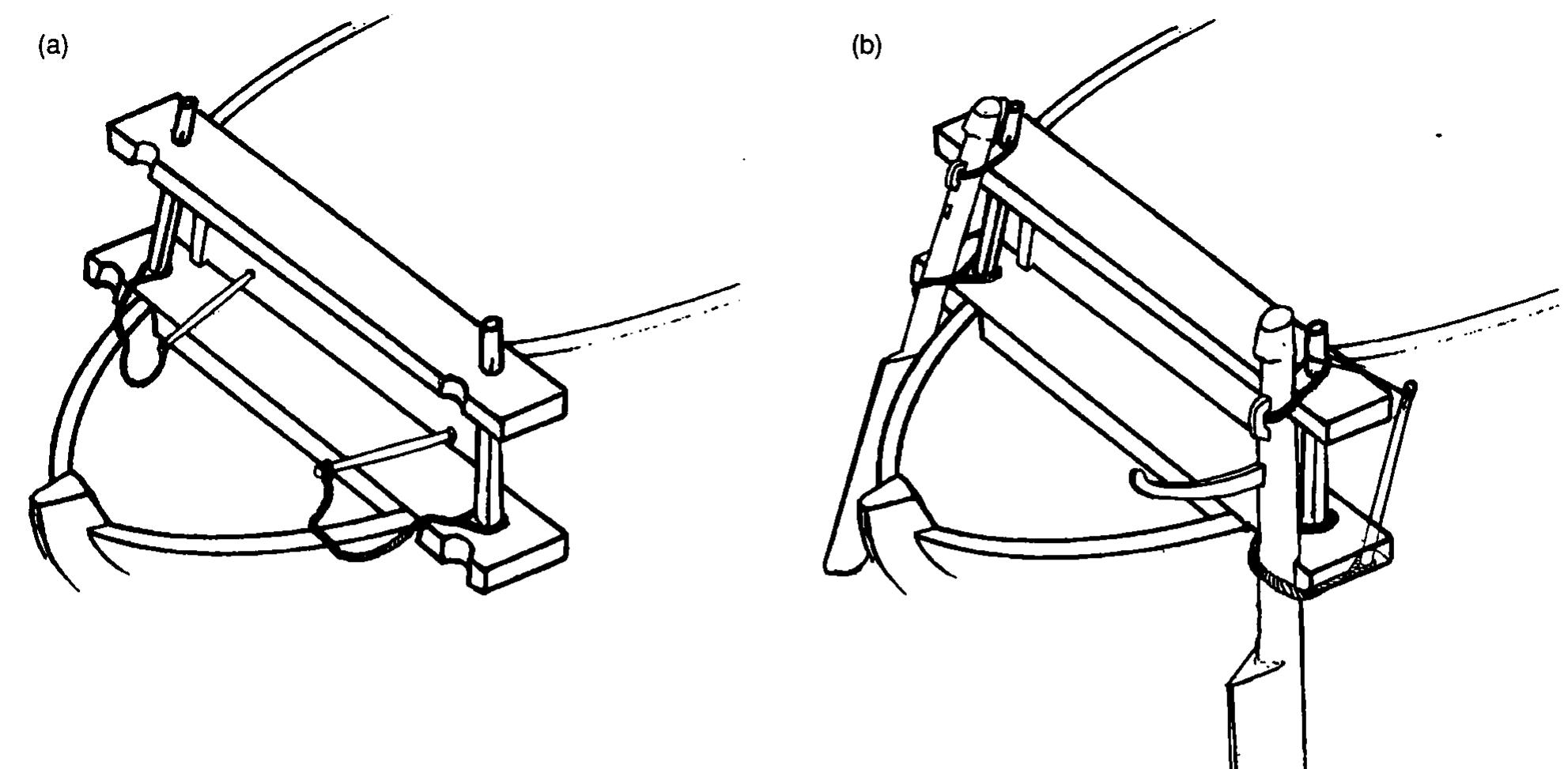 , eastern indonesian rudder mounting with (a) rudders