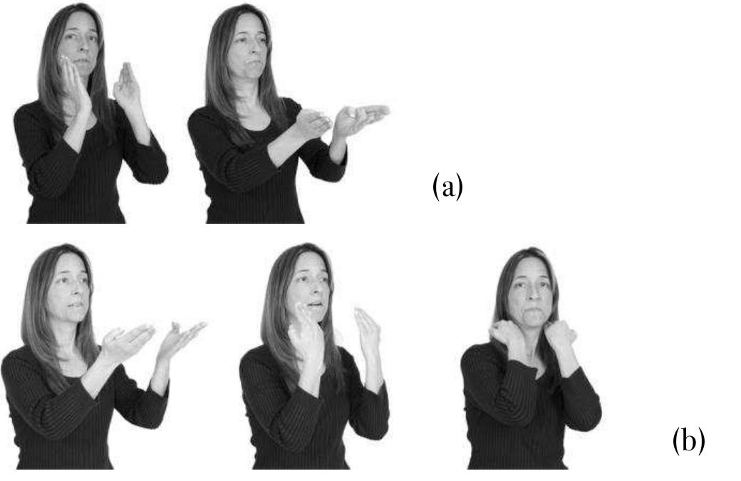 Conclude Asl Two forms of the asl verb convince: (a) convince-him and (b)