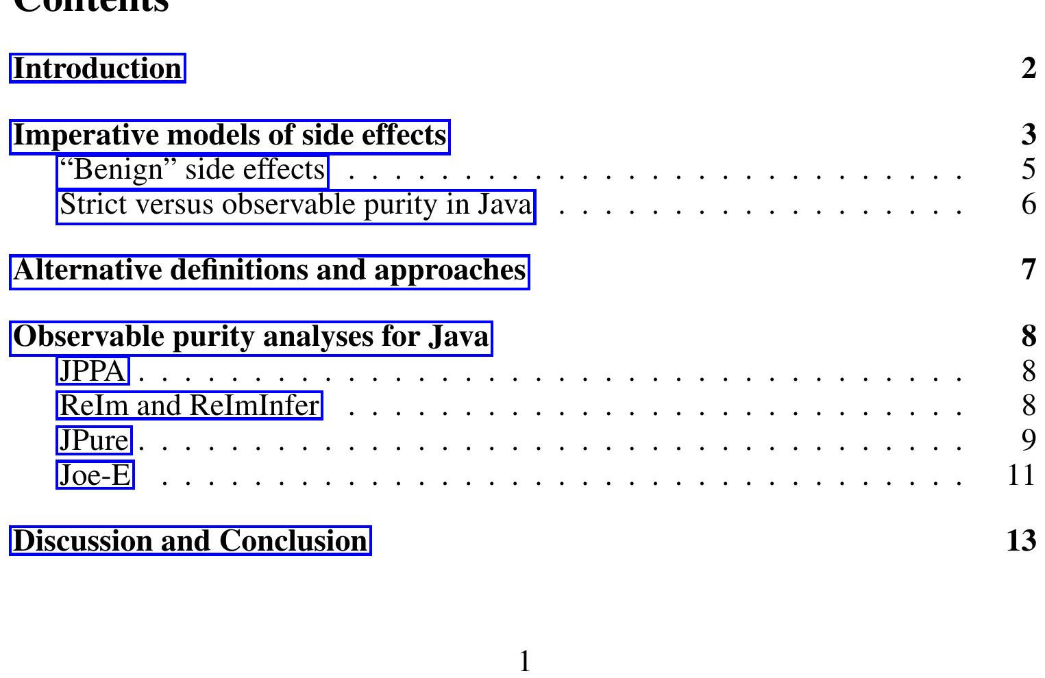 (PDF) Side effect and purity checking in Java: a review