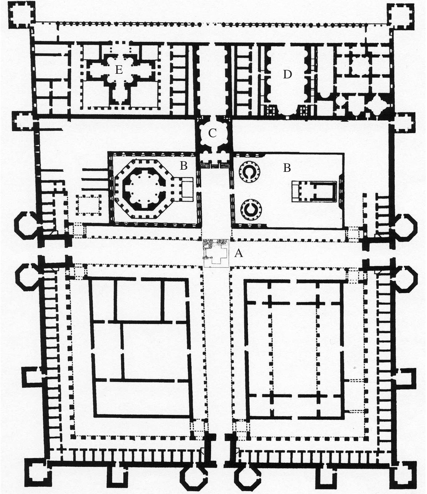 Ground plan of diocletian’s palace in split (after j.