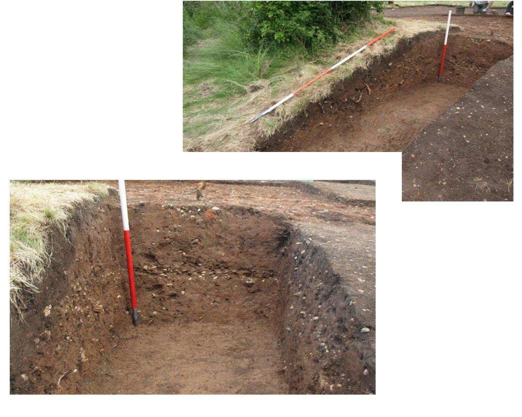 Deep section, looking ne (top) fig. 18: west-facing section