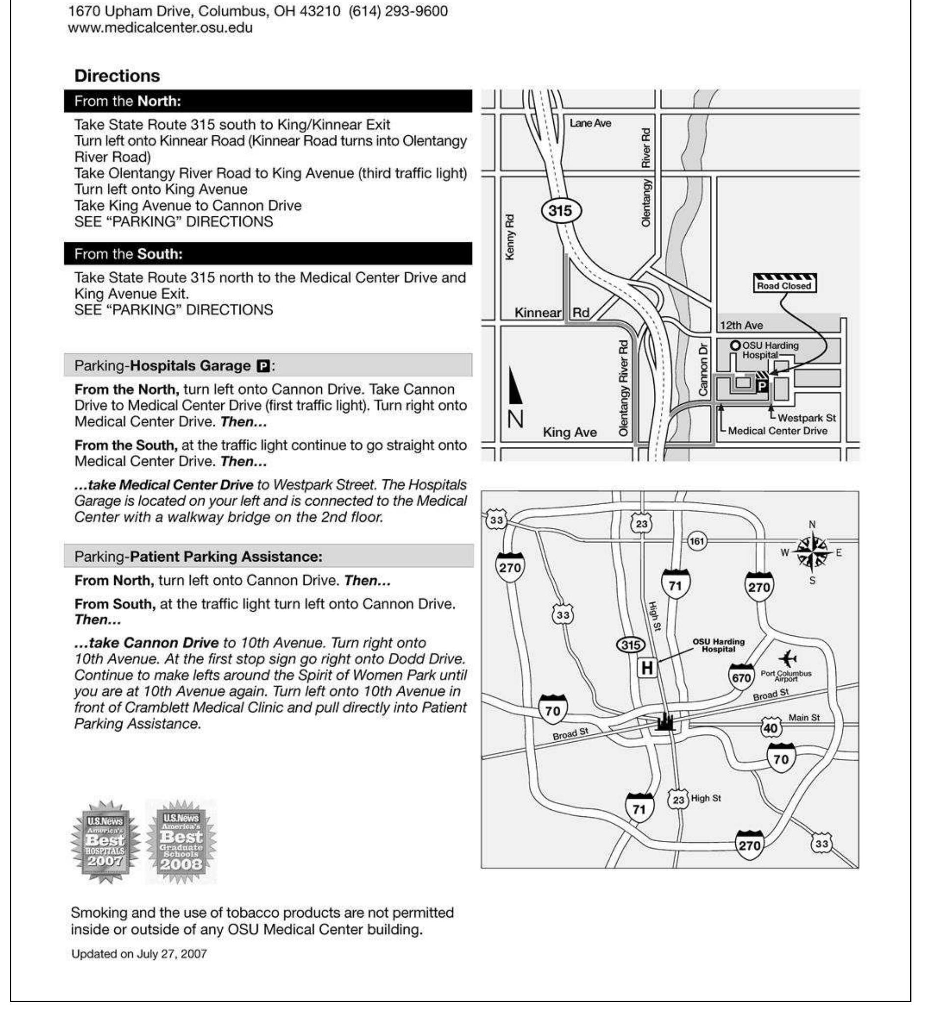 Finding your way to harding hospital [digital map] by the