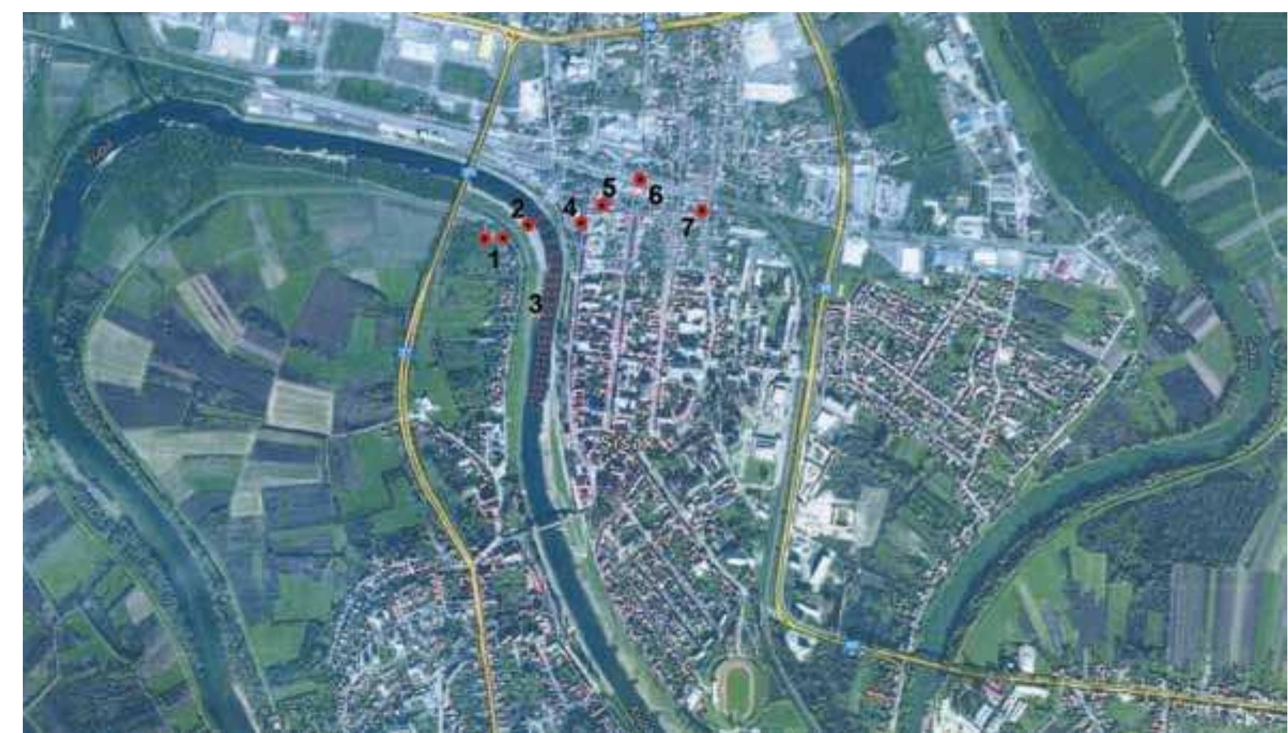 Map / karta 1: polozaji na prostoru grada siska sa