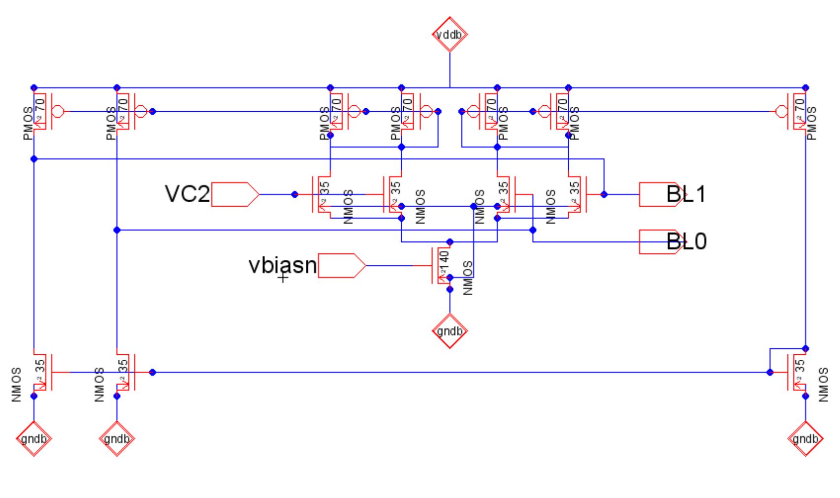 B.3 common mode feedback (cmfb) amplifier schematic.