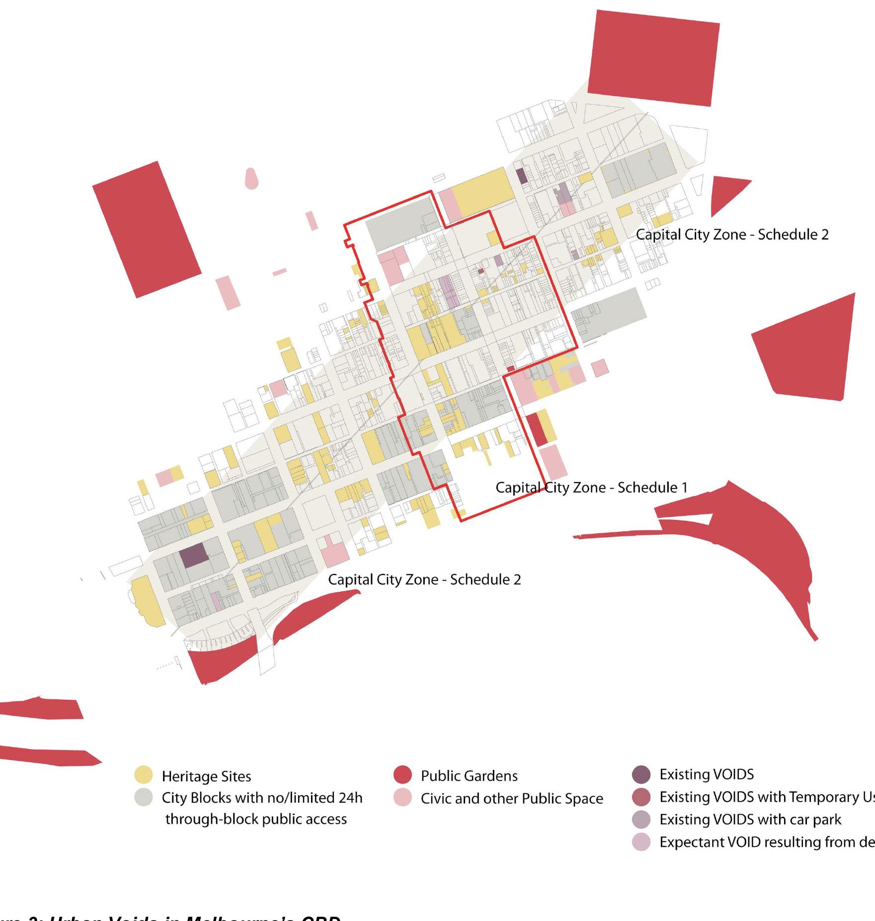 Open Space Classification Diagonal cross section through melbourne’s cbd (light gray).