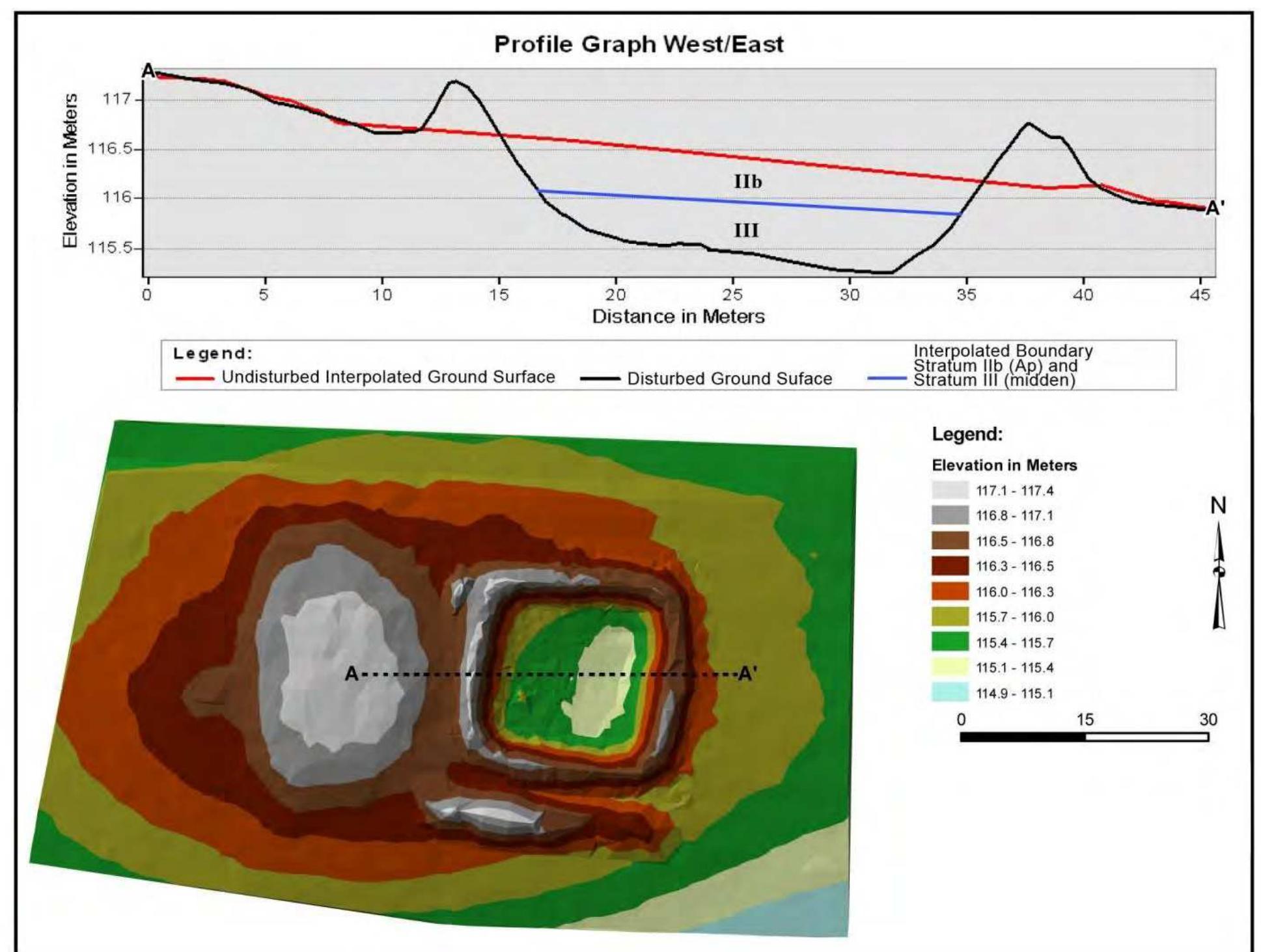 Figure 28. Reconstructed Cross-section of 12Sp7, West-East Profile. 