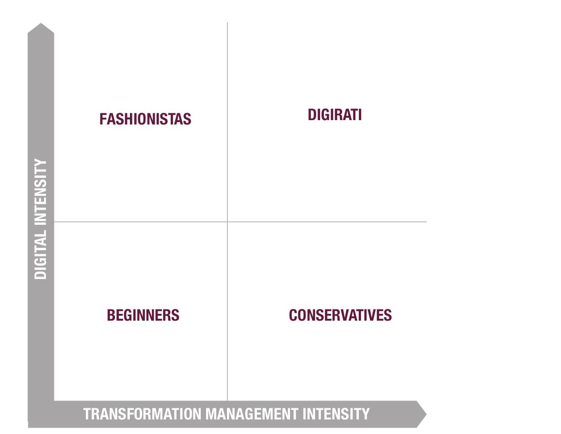 Four types of digital maturity