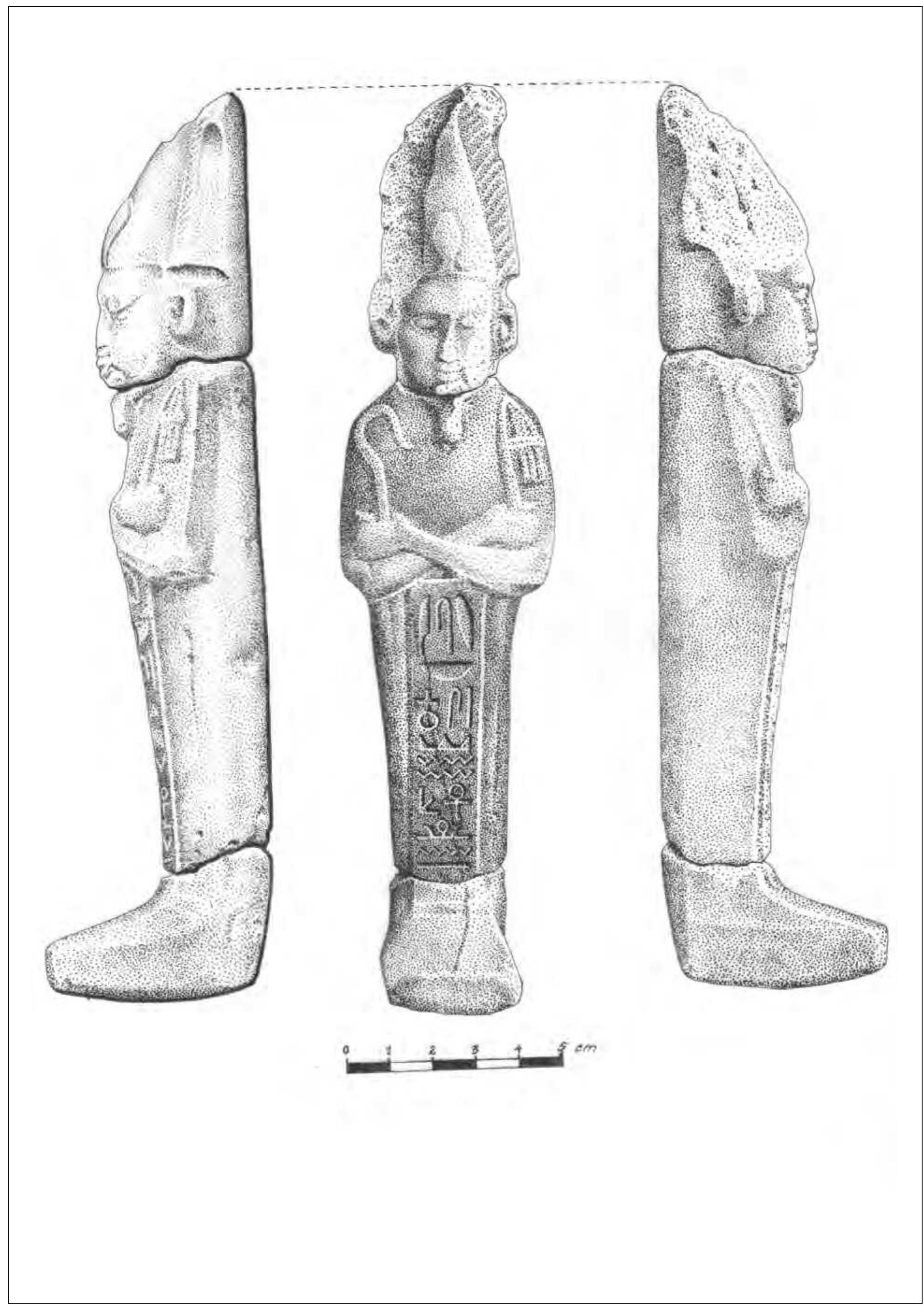 Fig. 3. The Shabti statuette (drawing S. Petrescu). 
