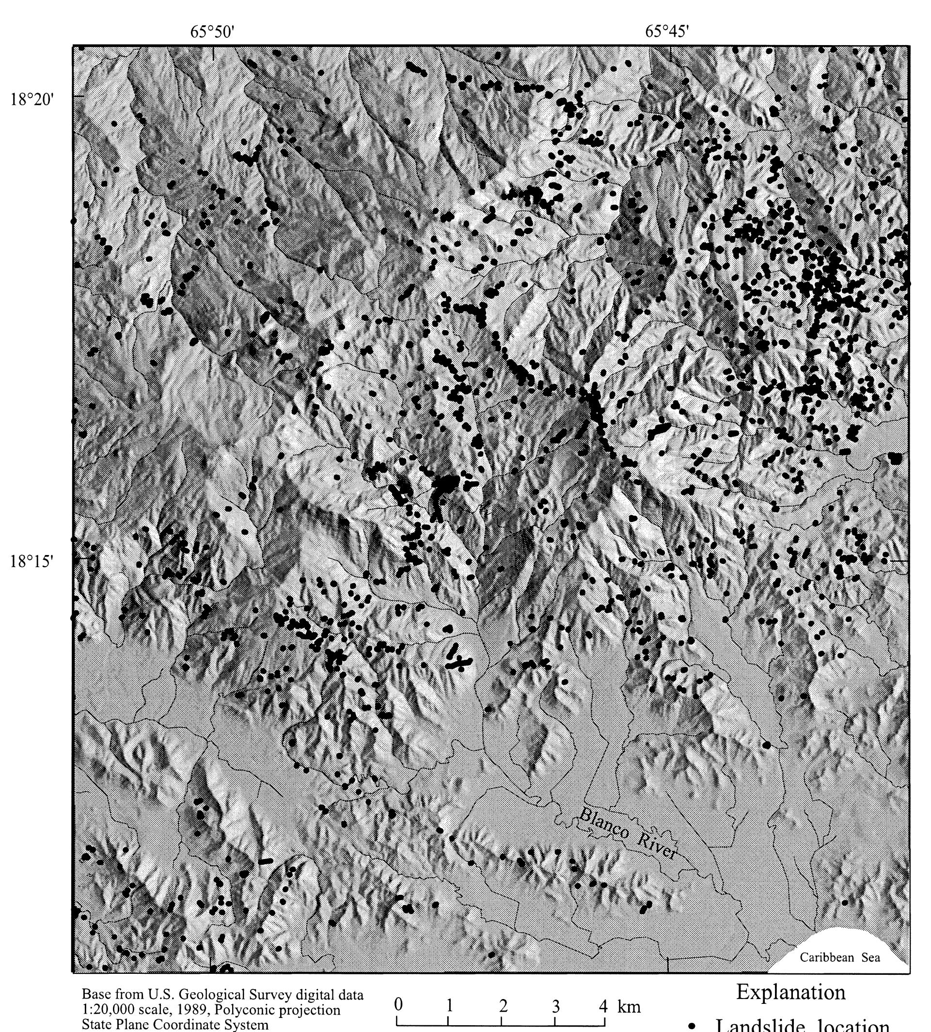 Shaded relief map of puerto rico showing the location of the