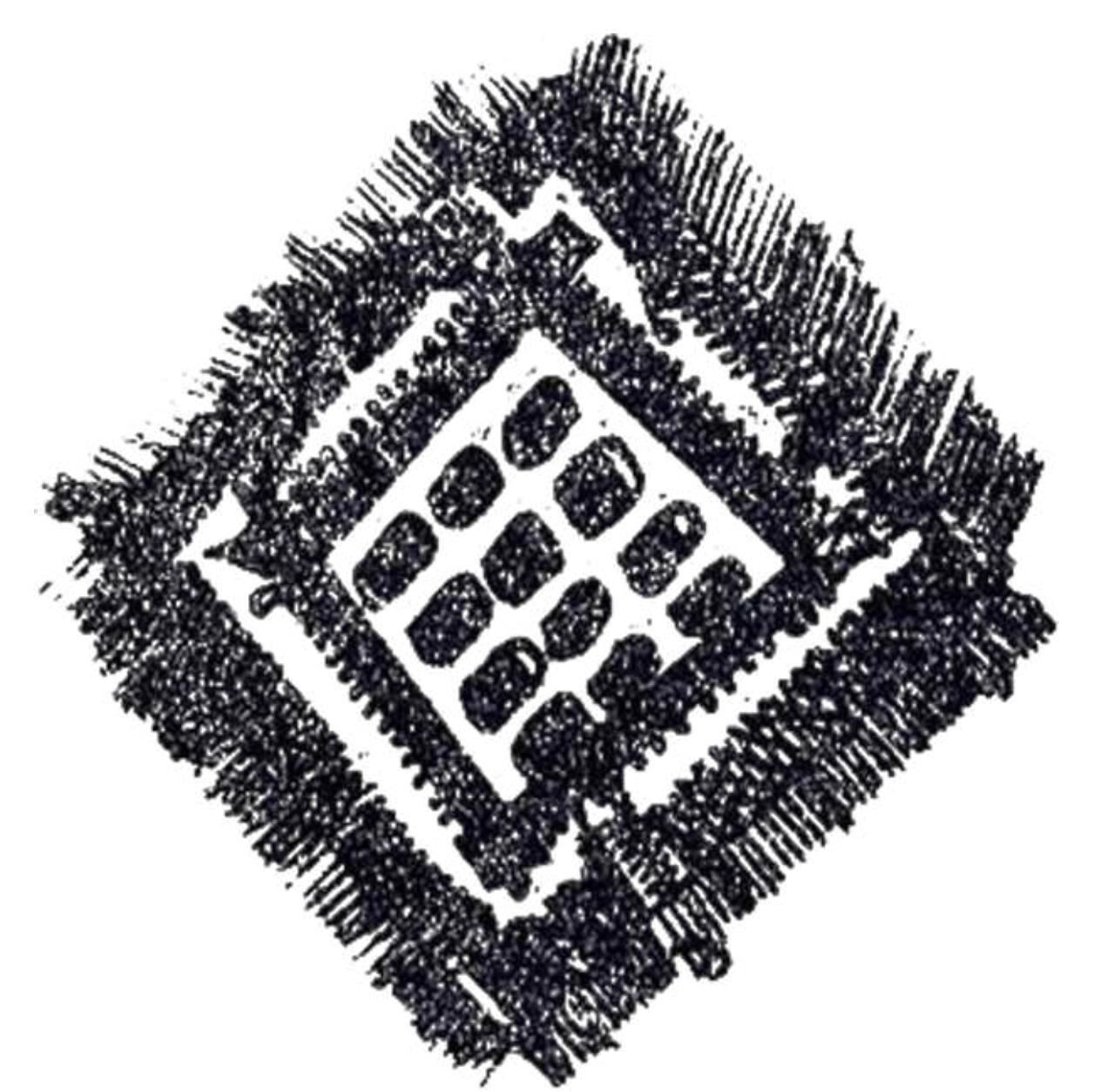 Figure 58. A contemporary drawing of the 1675 Susquehannock Fort (British PRO). 