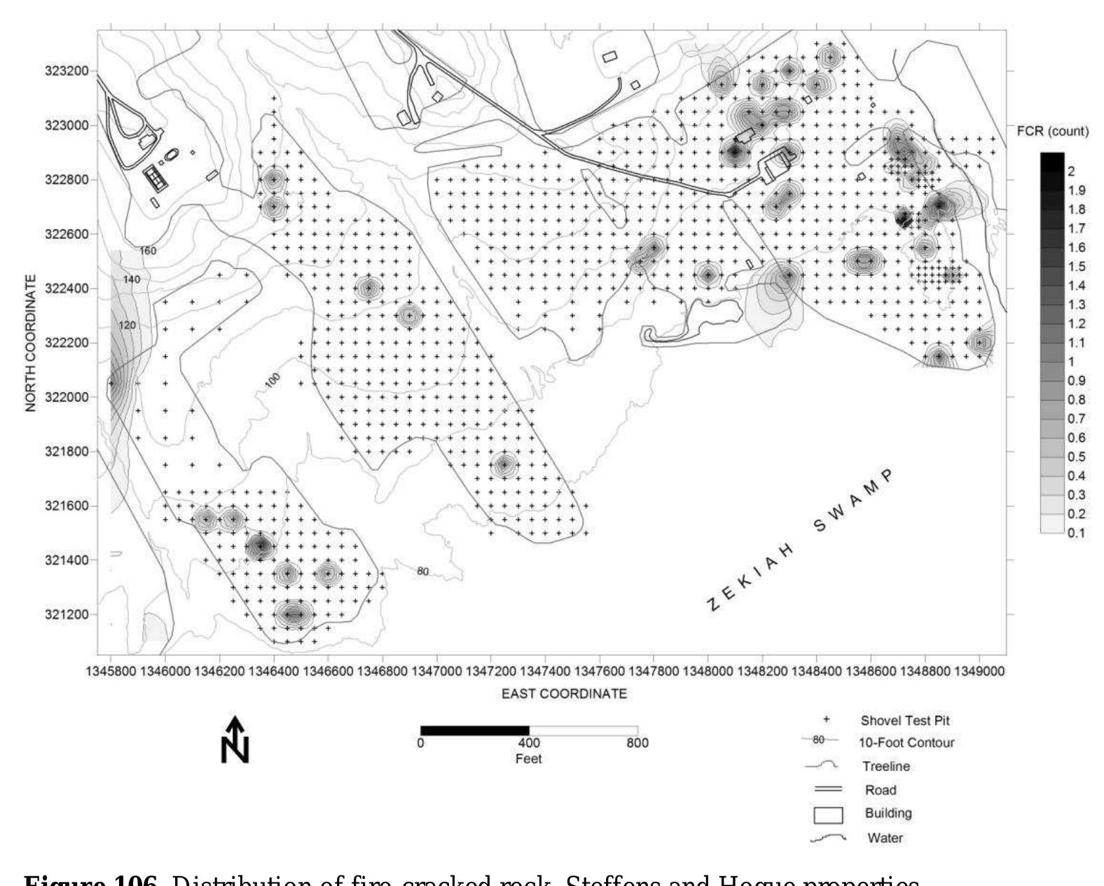 Figure 105. Distribution of European flint, Steffens and Hogue properties. 