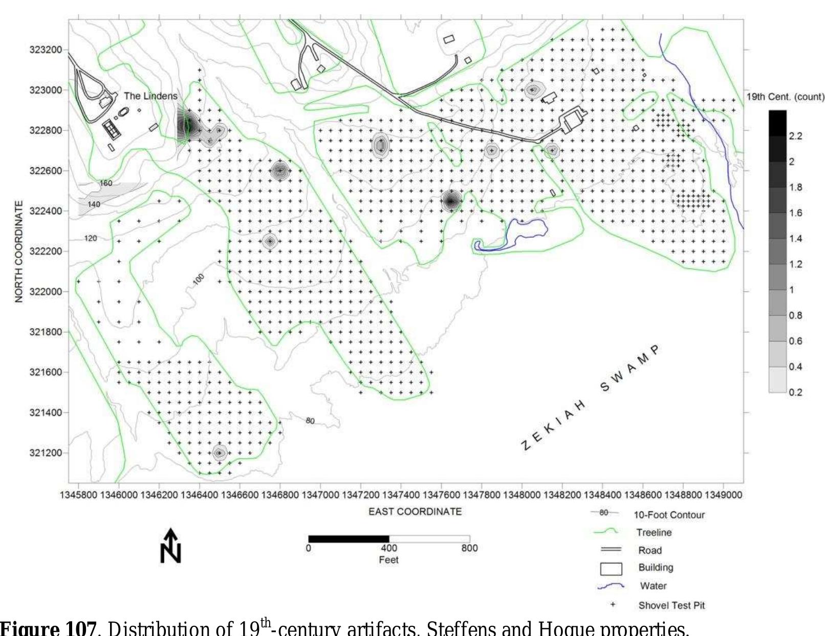 Site’s occupants were involved in some capacity with the long-distance trading networks that brought exotic stones from the interior to the Coastal Plain. Occupation appeared to have intensified at the site, given the large numbers of Potomac Creek ceramics recovered, suggesting a use of the property beginning as early as 1300 AD. Finally, a single sherd of colonoware reported by Wanser for a collection from the Hogue property, presumably because the fragment had a plain surface, little to no tempering, and possibly a form mimicking a European vessel. 