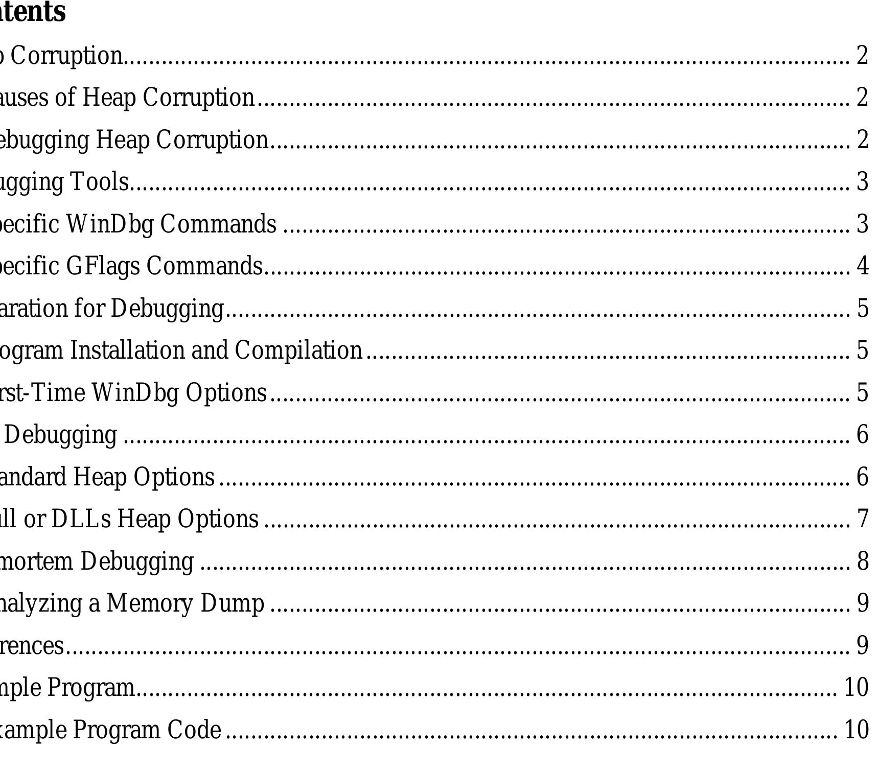 (PDF) Debugging Heap Corruption in Visual C++ Using Microsoft Debugging ...