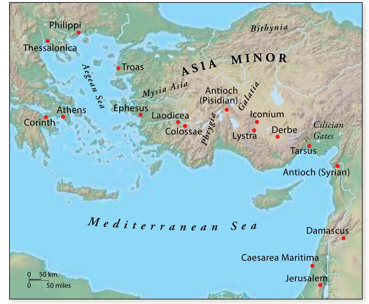 A map of a portion of the mediterranean world just as a