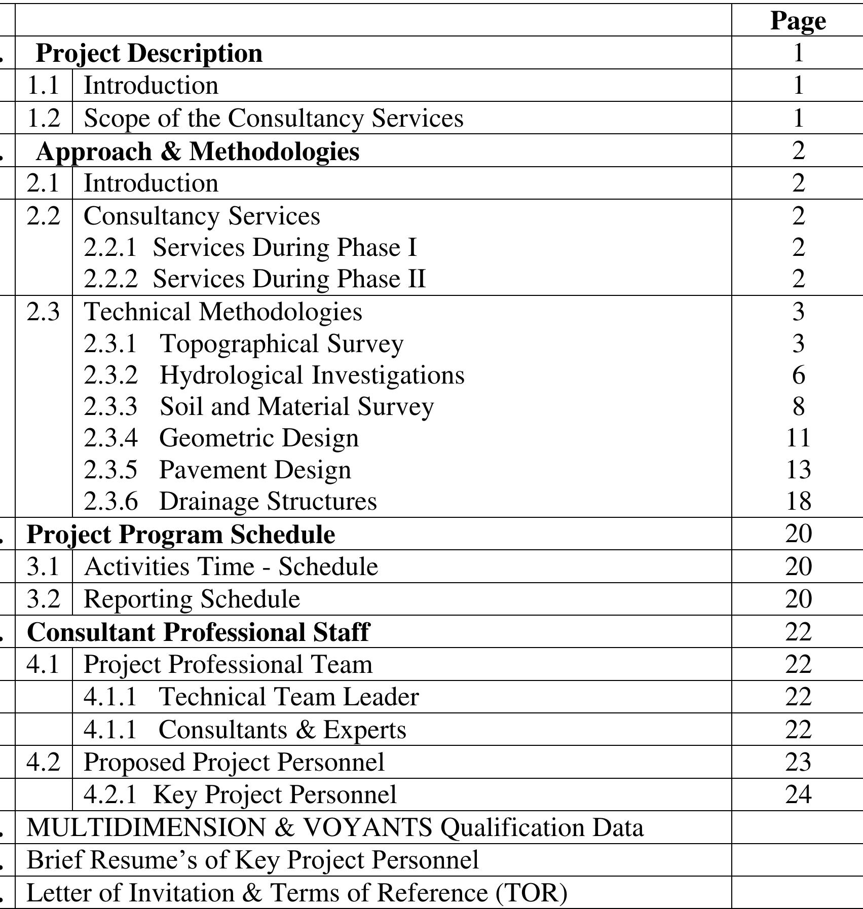Tabel In Engineering Project R (PDF) Technical proposal for detailed engineering design study for Abu ...