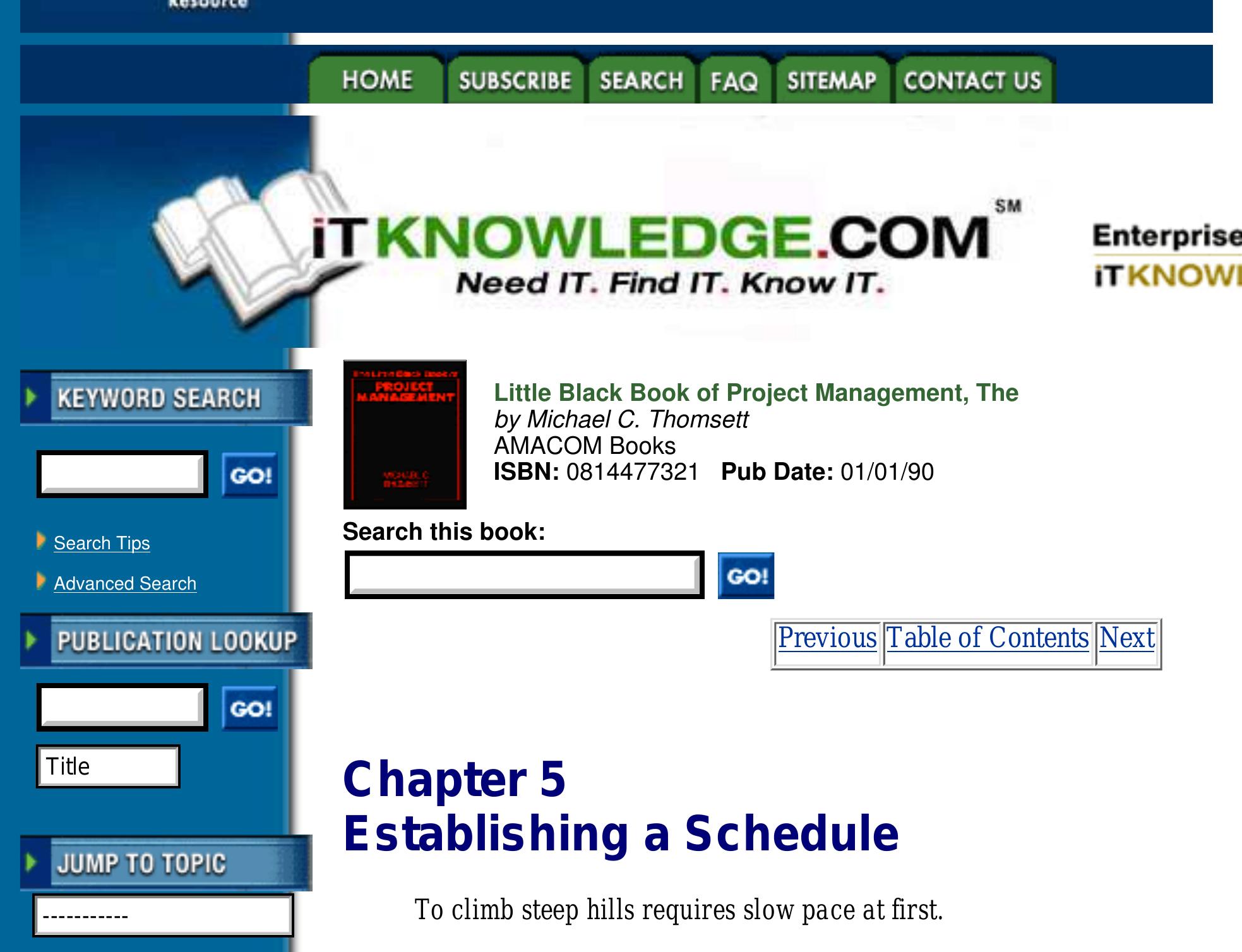 Figure 7 - from The Little Black Book Of Project Management