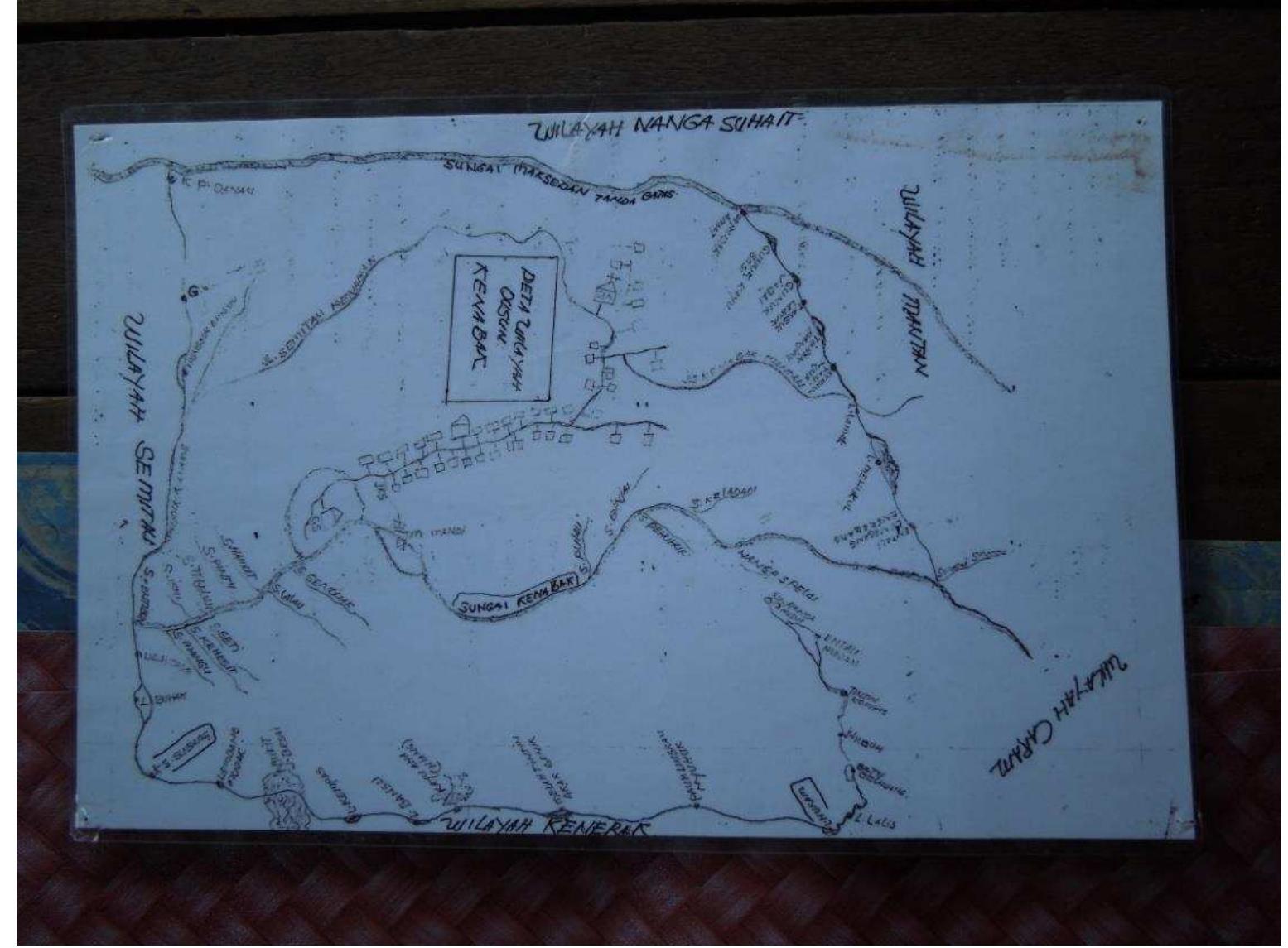 Hamlet Geography Example Hand-drawn map of the traditional territory of the hamlet of