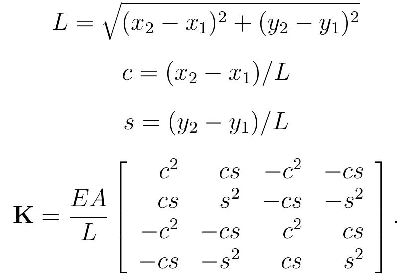 Figure 1 - The Matrix Stiffness Method for 2D Trusses