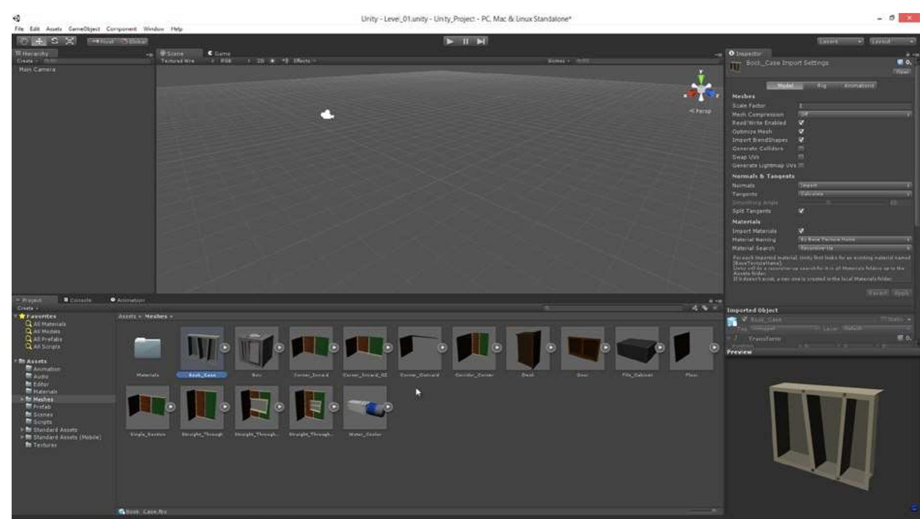 -4. imported meshes with scale factors of 1.0 and textured