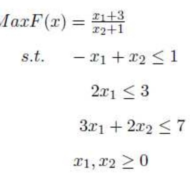 Consider the following LFP problem  3. Example  Operations Research and Applications : An International Journal (ORAJ), Vol.2, No.1, February 2015 