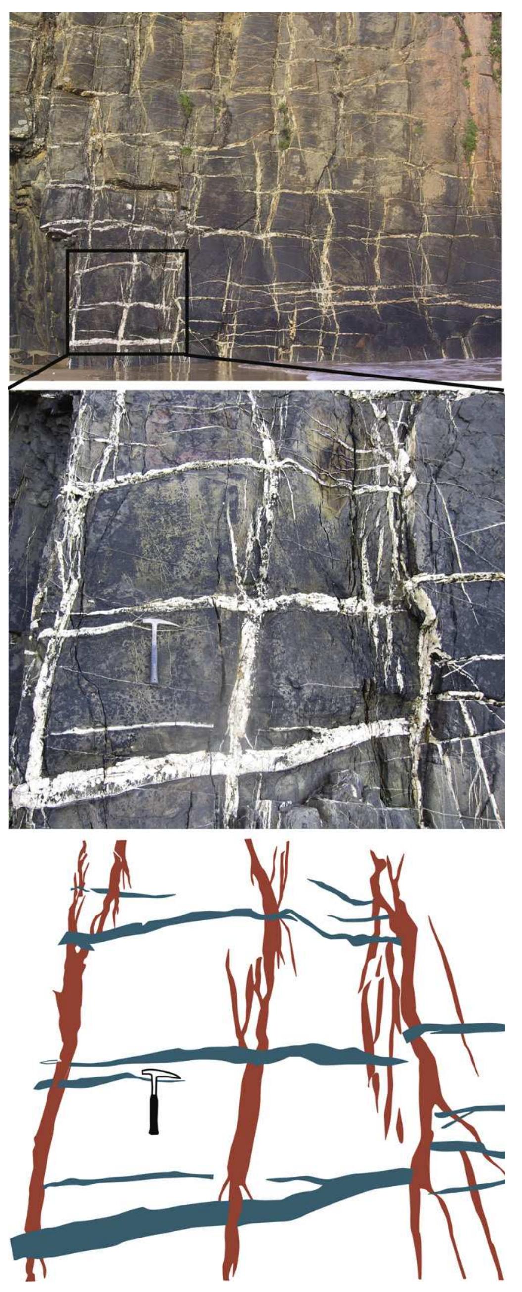 Slightly Inset (a) photograph of quartzite boudin showing convolute bedding