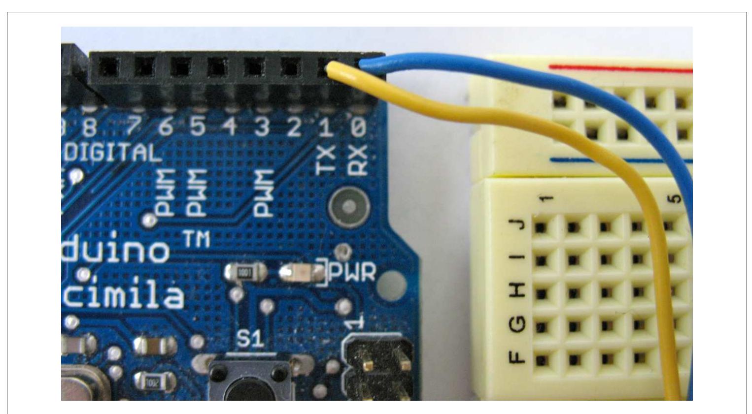9. transmit and receive connections on arduino