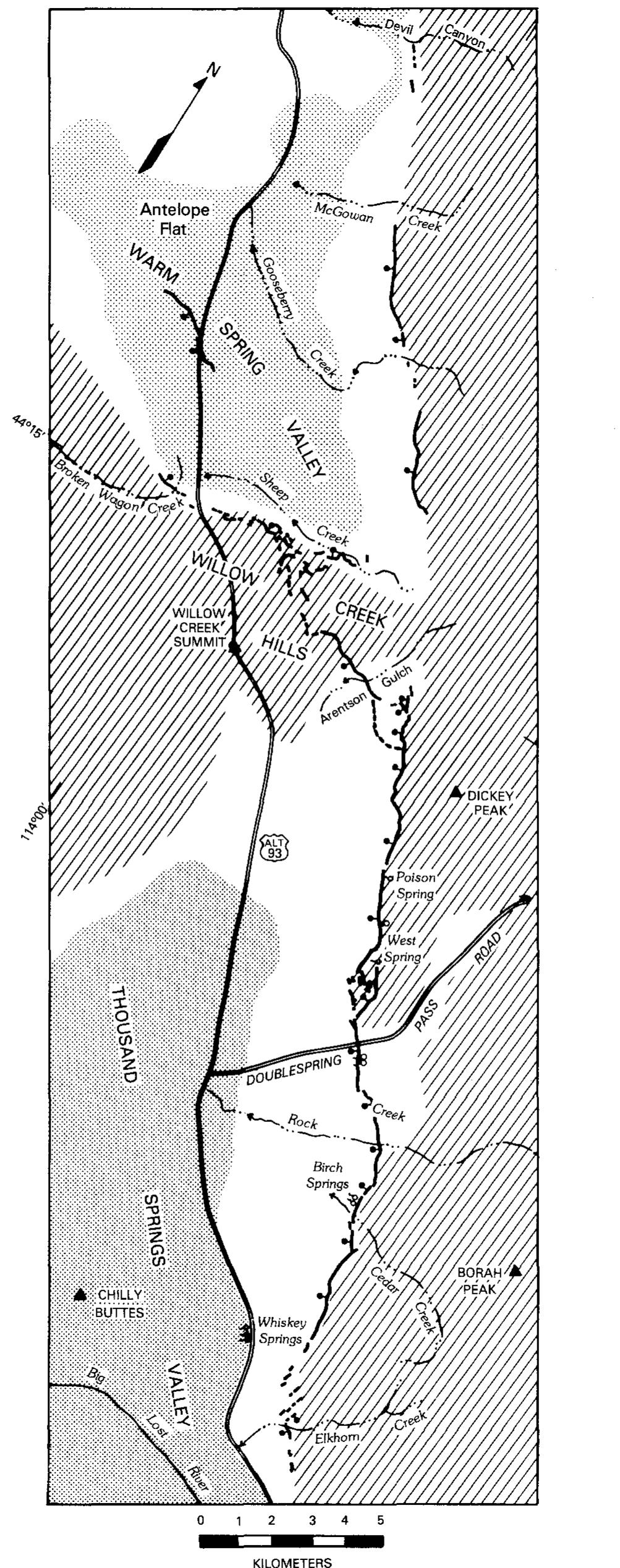 Scarps Map Figure 11 - from Surface Faulting Accompanying the Borah