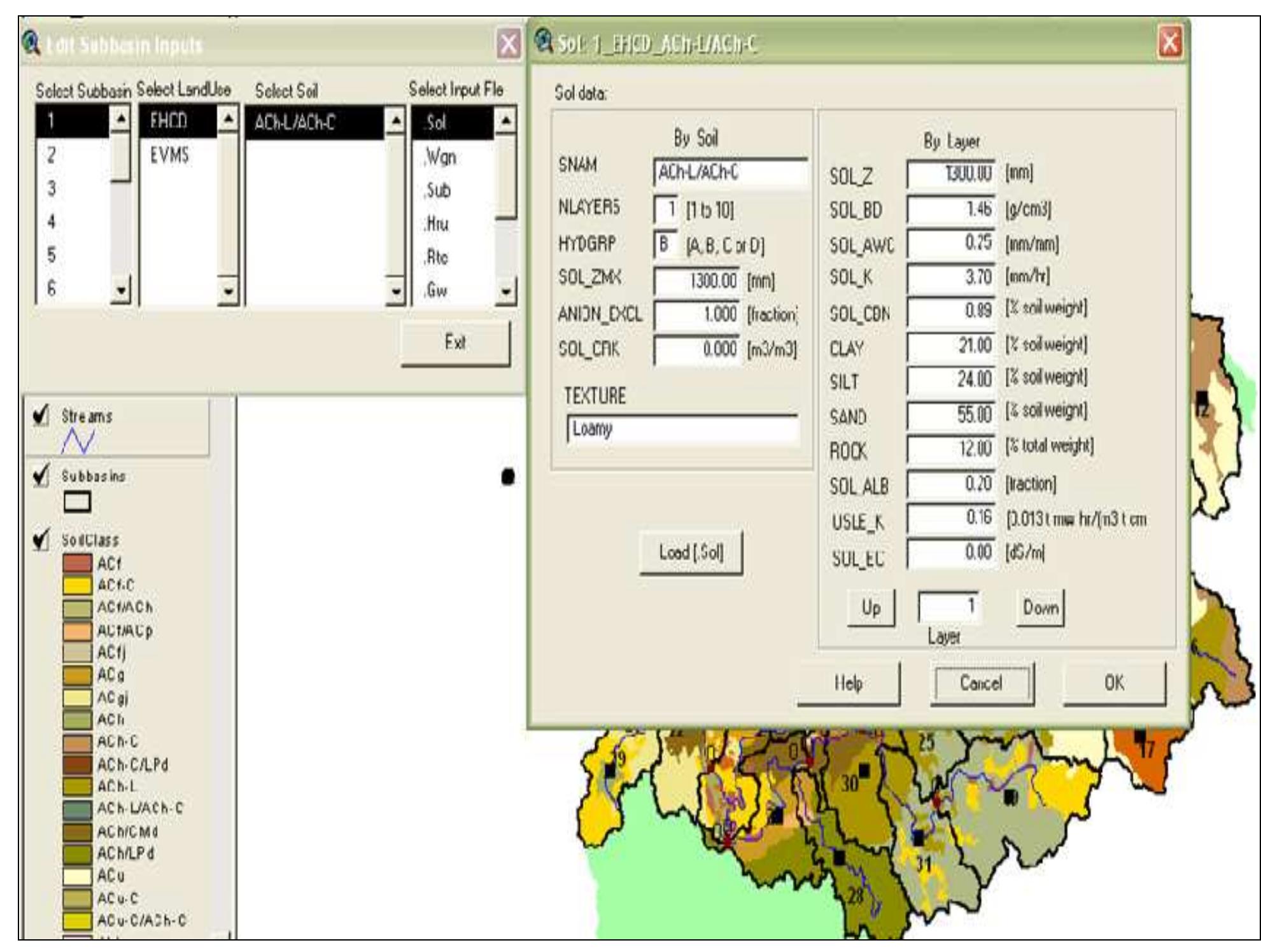 Figure 3-4 Edit subbasins input main dialog 