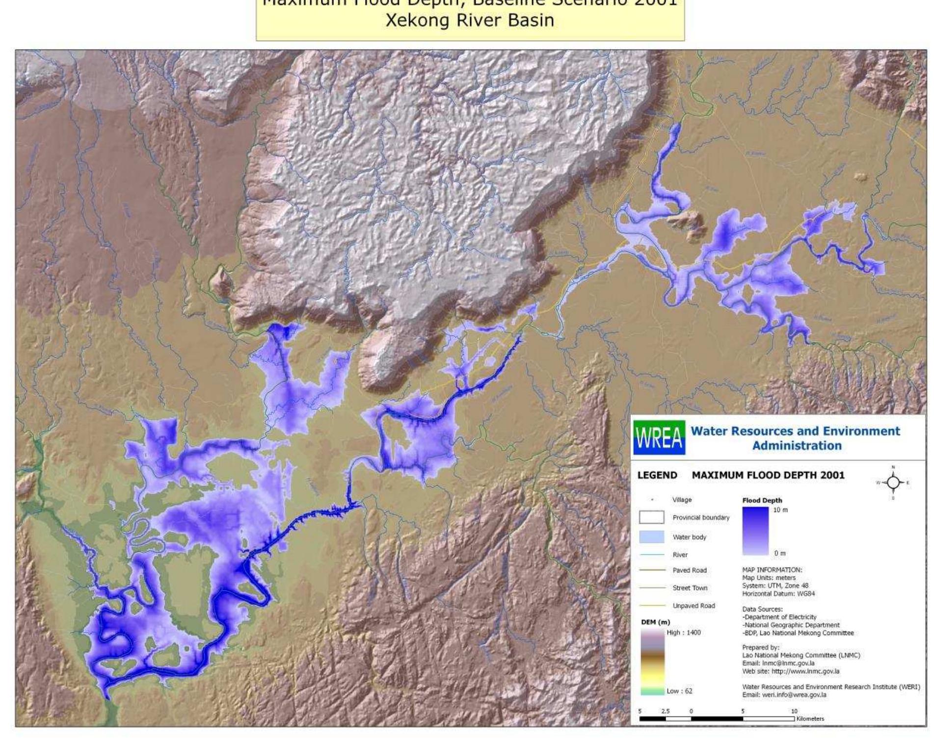 Figure 4-8 Base line condition of ISIS Scenario (flood map)  Figure 4-8: Base line condition of ISIS Scenario (flood map) 