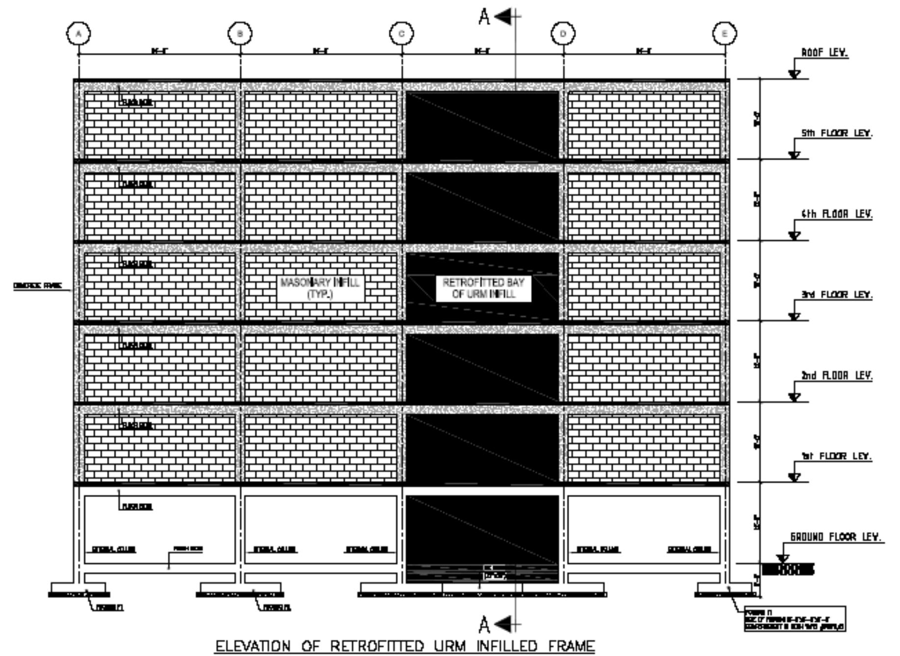 Building Plan Apendix Shows an elevation of the retrofitted building. appendix a
