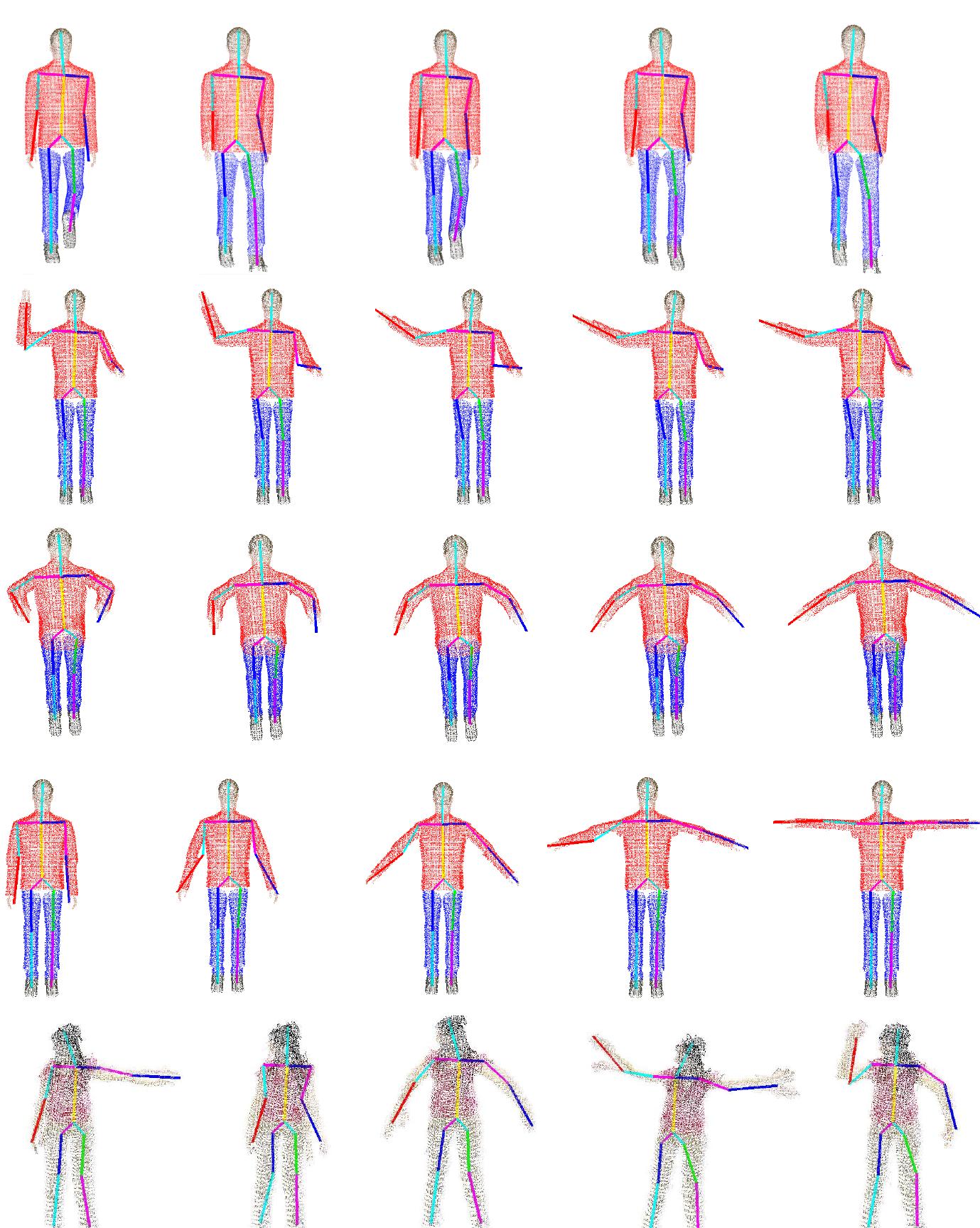 Real-Time Human Pose Estimation from Body-Scanned Point Clouds