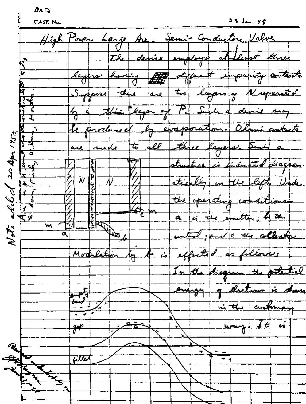 Transistor Development Notebook Figure 4 - from The invention of the transistor
