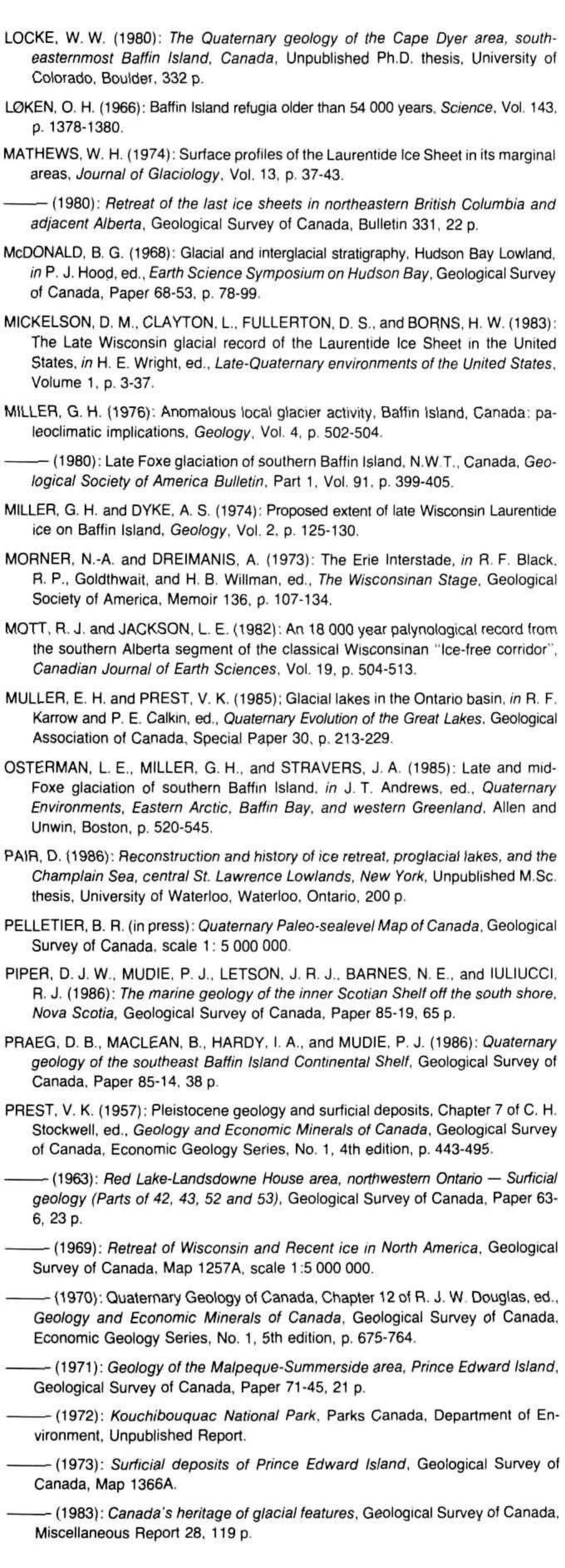 (PDF) Late Wisconsinan and Holocene History of the Laurentide Ice Sheet