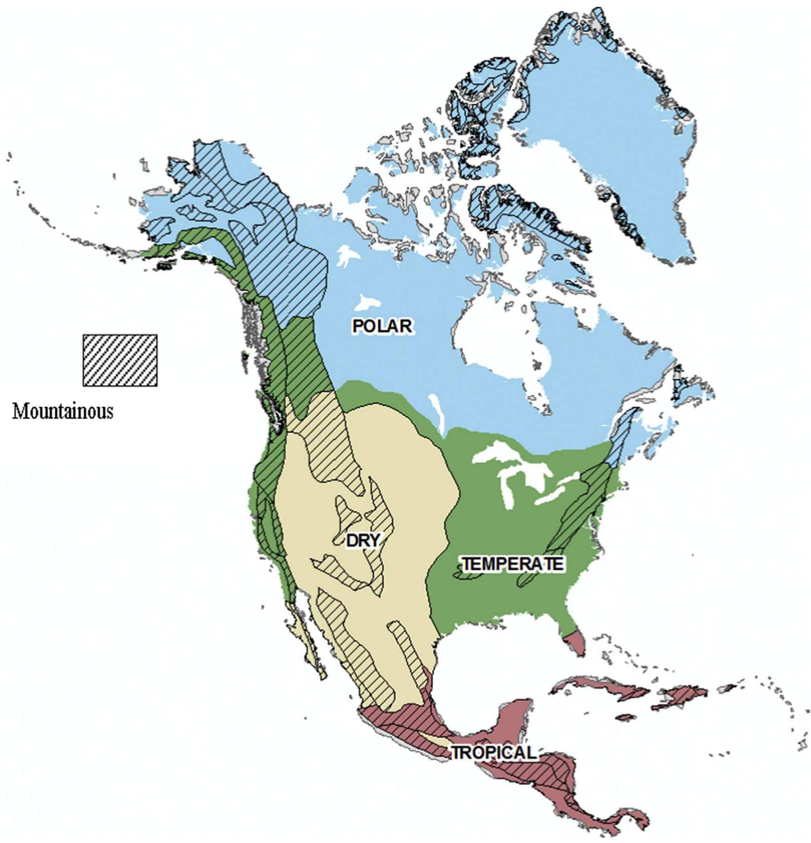 Probability Regions Example of probability regions color coded based on the